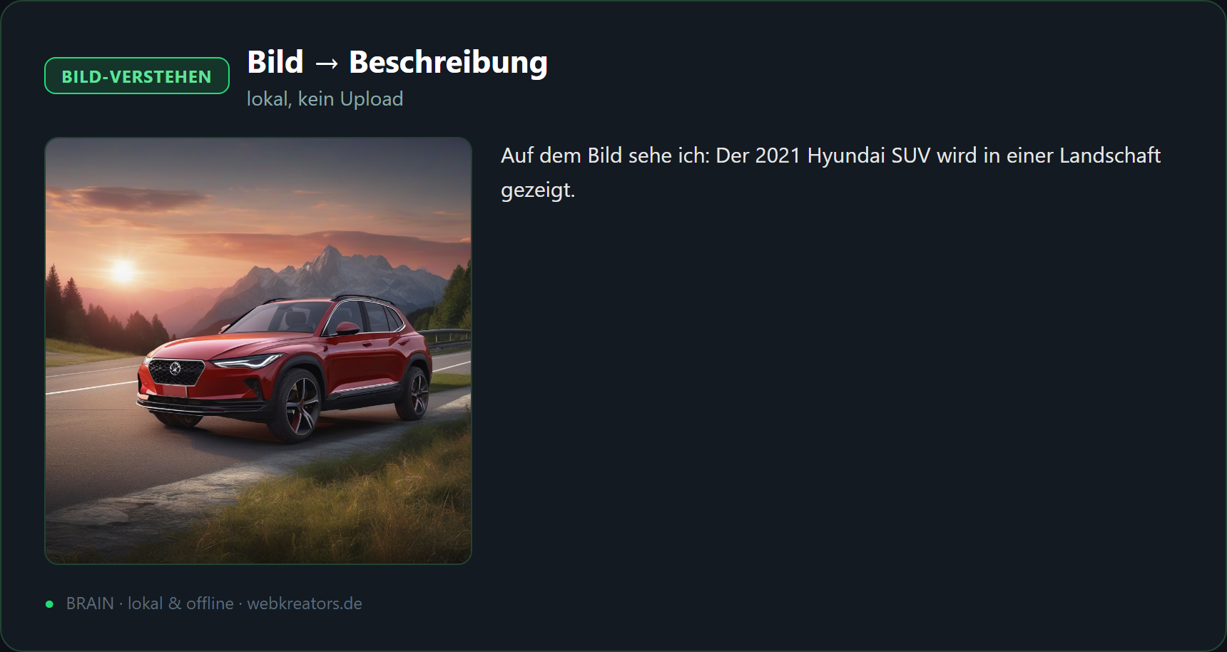 Bild → Beschreibung