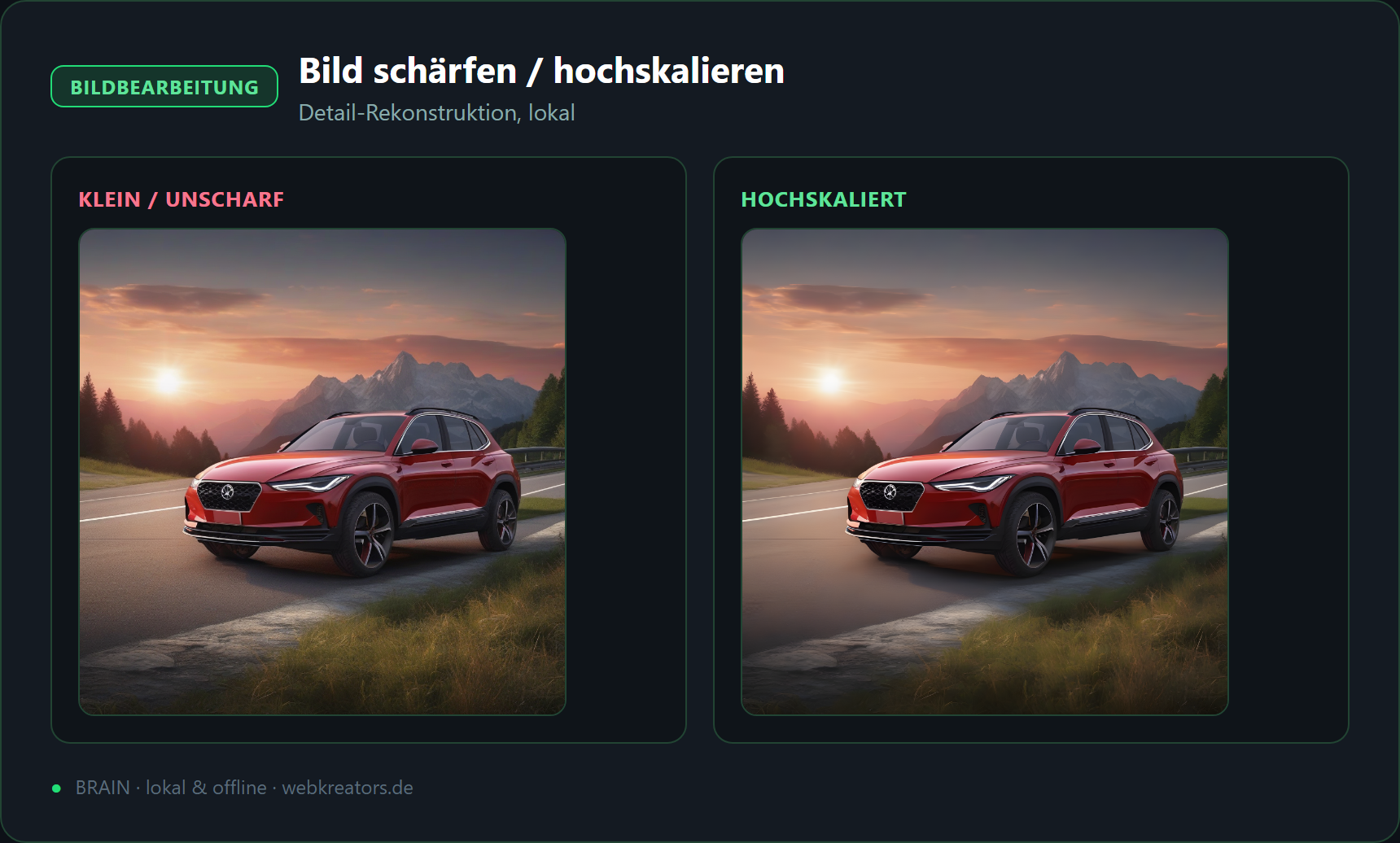 Schärfen / Hochskalieren
